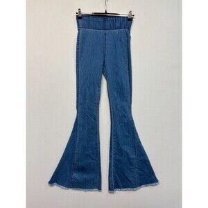 Three Bird Nest Women Pull On Flare Bell Bottom Jeans Size Medium Denim C034 -4